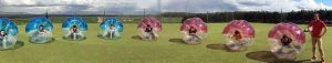 Activité de bubble foot entre amis à Reims, dans la Marne.